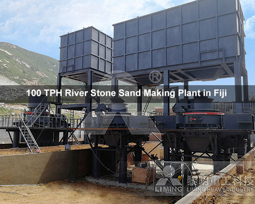 100 TPH River Stone Sand Making Plant in Fiji