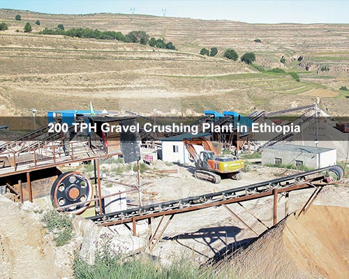 200 TPH Gravel Crushing Plant in Ethiopia