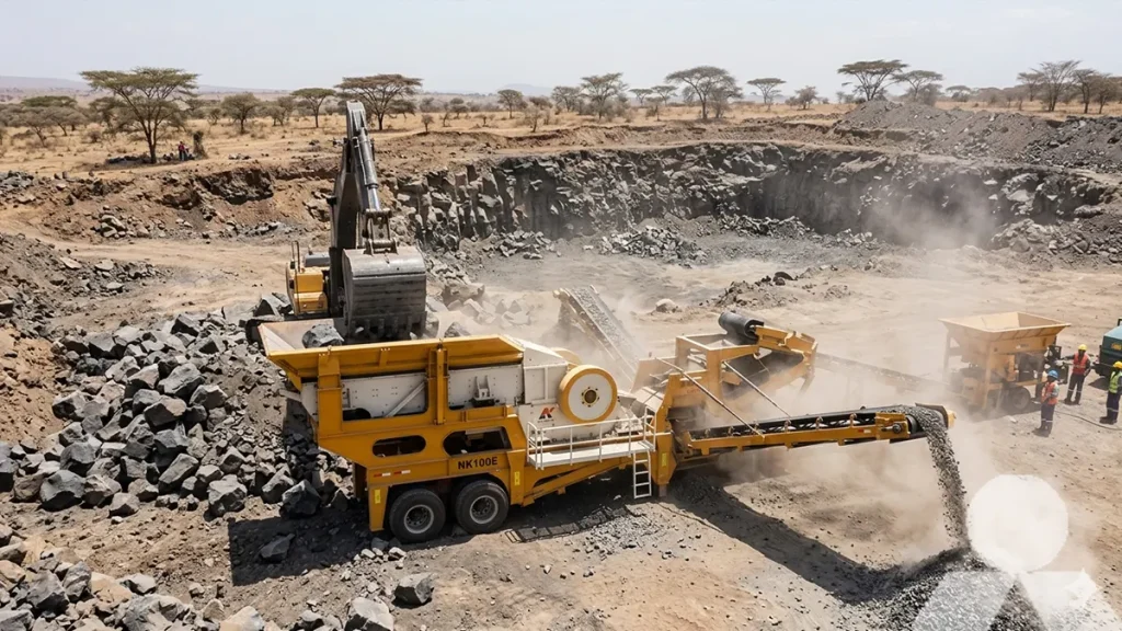 300 TPH Basalt Mobile Crushing Plant Price in Kenya