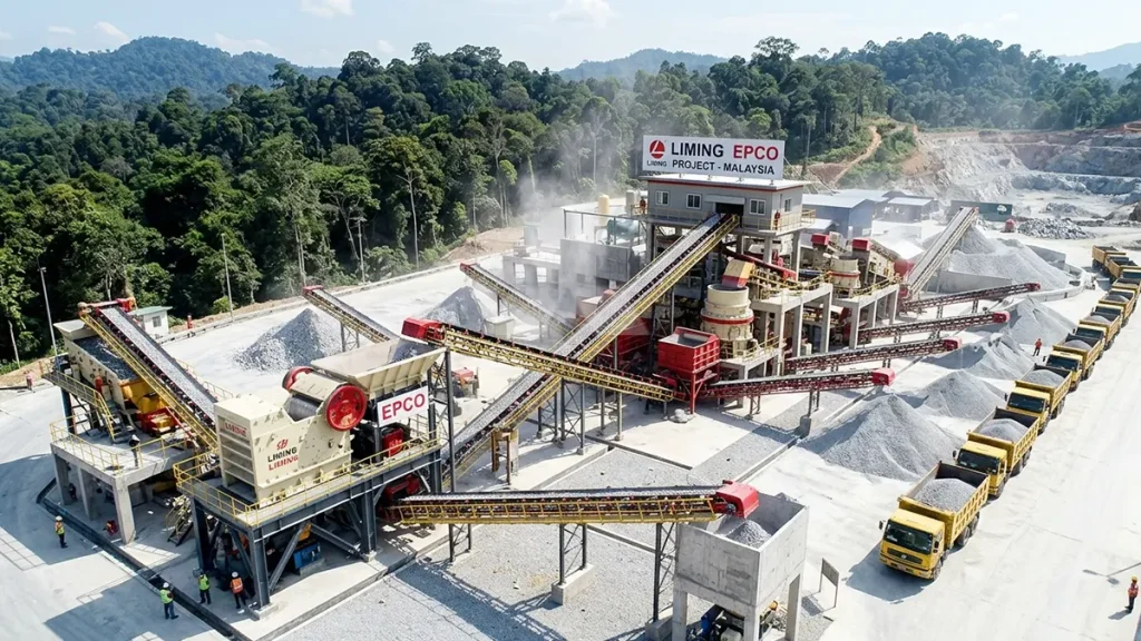 A perfectly synchronized 150 TPH granite crushing plant in Malaysia, designed, built, and operated entirely under Liming's EPC+O framework.